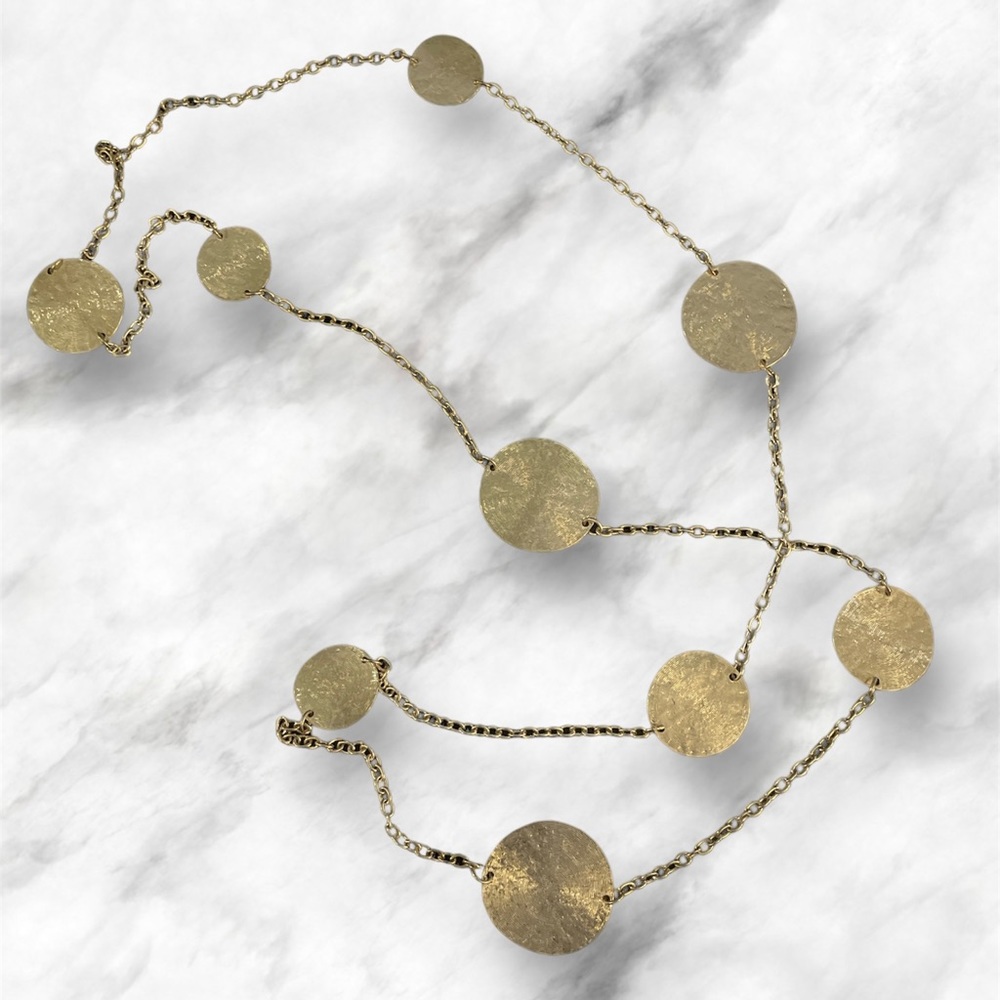Gold Tone Medallions Necklace